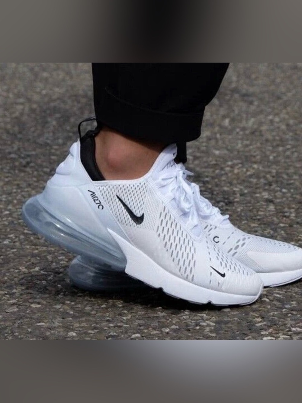 Nike Men’s Air Max 270 Sneakers - White/Black Size 8